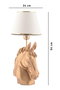 Opviq Lámpara de Mesa Horse - Blanco y Dorado